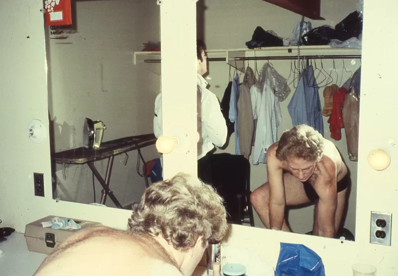 Colin Campbell and Margaret Dragu, Dressing Room, Harbourfront Theatre, Toronto, 1982–84; Margaret's collection of the romance of dressingrooms