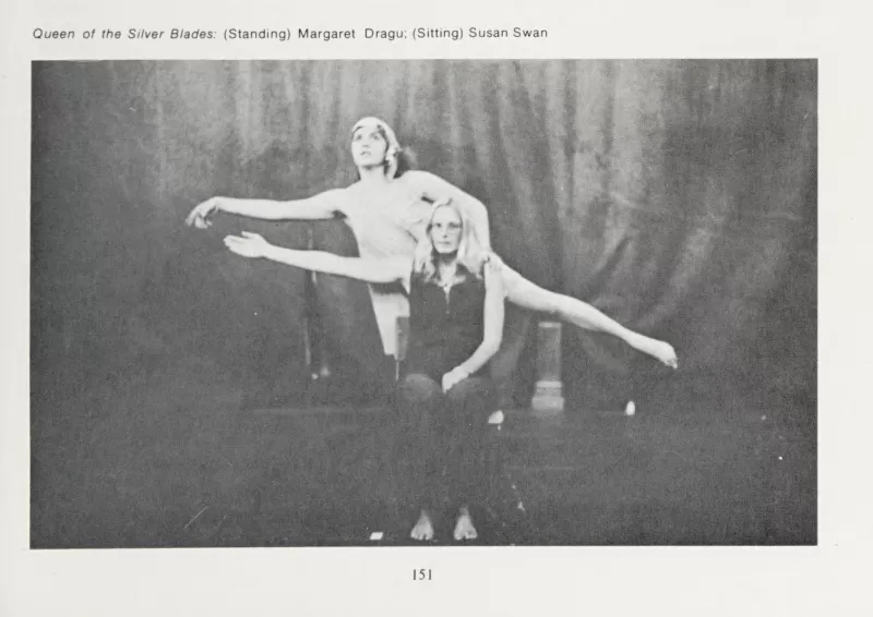Canada on Stage, Canadian Theatre Review Yearbook, Toronto: CRT Publications, 1975; Queen of the Silver Blades; interdisciplinary performance of poetry, dance, photography