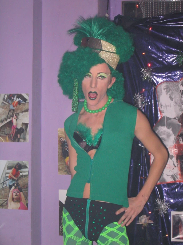 WLW as the Green Lady, lip-synching to 