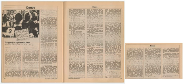 Centerfold, April/May 1979, 190-91, Calgary art publication by Marcella Bienvenue & Clive Robertson; interview of Margaret by performance artist duo Randy and Berenicci of Toronto