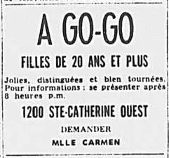 Advertisement, La presse, 28 September 1967, p. 62