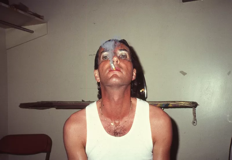 Colin Campbell and Margaret Dragu, TDT Winchester Theatre, we take photos of each other claiming our Warhol 15 minutes way before social media, Toronto, 1982–84