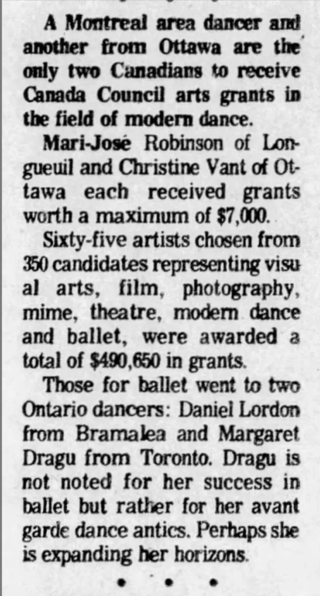 The Montreal Gazette, 28 Dec 1976, P. 31; Margaret says it is toujours difficile to get respect